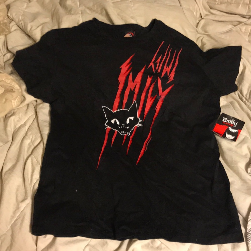 Emily the Strange cat scratch shirt NWT